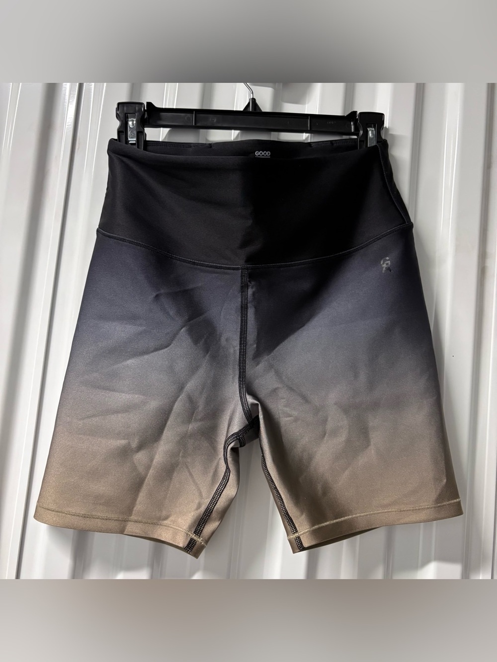 Good American High-Waist Ombre Performance Bike Shorts